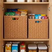 Square Woven Wicker Storage Basket