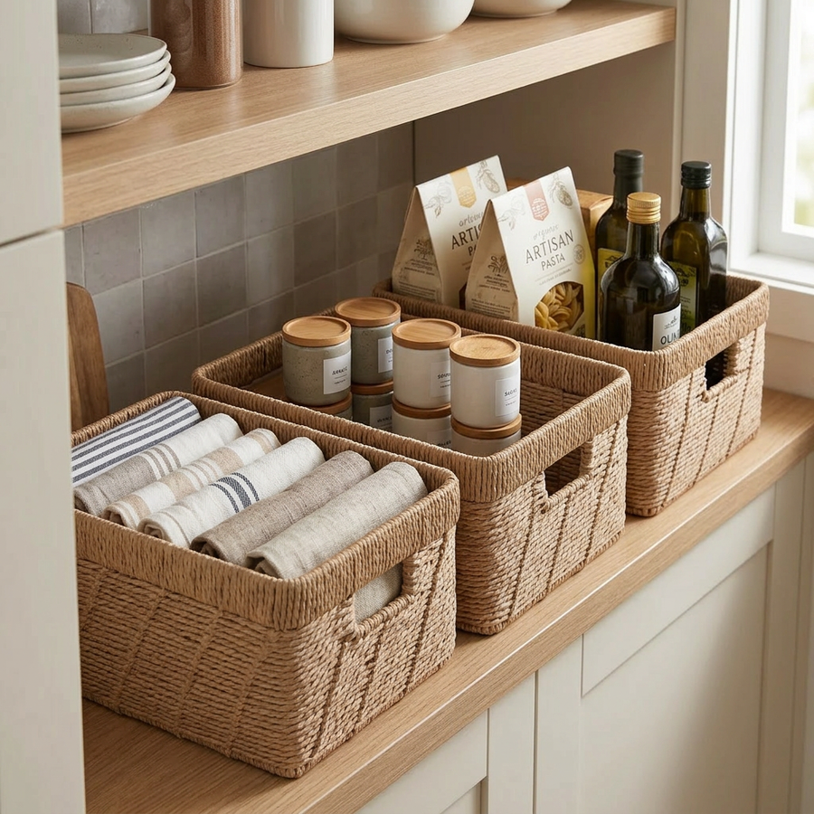 Lucy Woven Wicker Basket