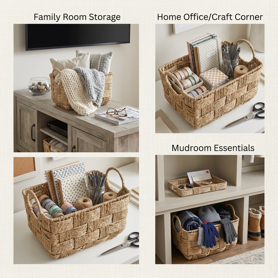 Mila Woven Wicker Basket