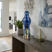 Cobolt Blue Parrot Sculpture - Large