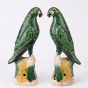 Emerald Green Parrot Sculpture - Large