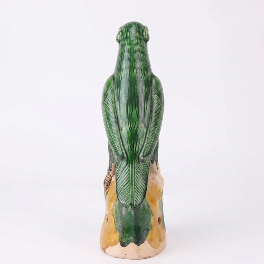 Emerald Green Parrot Sculpture - Large
