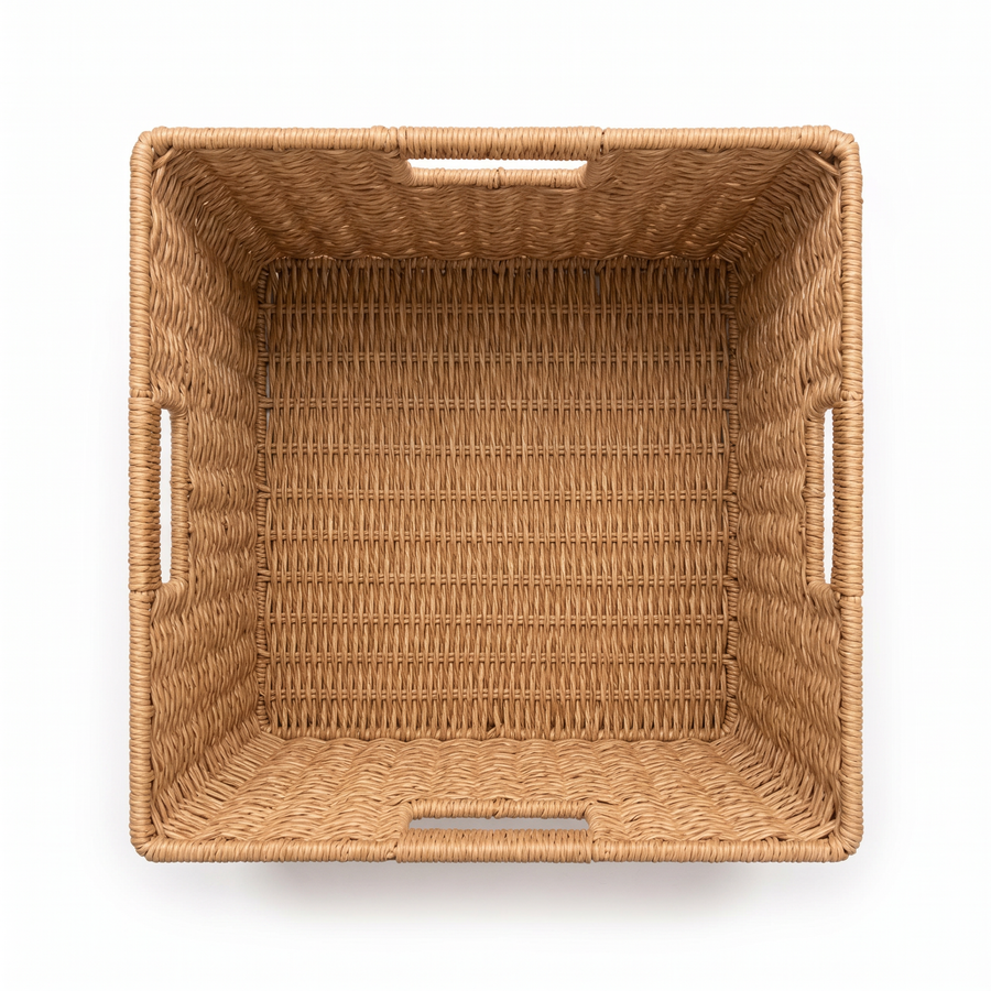 Square Woven Wicker Storage Basket