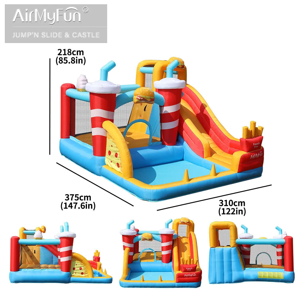 SNACKLAND INFLATABLE JUMPING CASTLE AND SLIDE (82080)