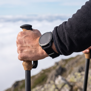 Deadtree V-Loc strap on a hiker's wrist