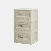 Multifunctional Foldable Storage Box with Wooden Lid