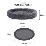 WuFF Giant Pet Bed dimensions - 180 cm x 110 cm x 20 cm