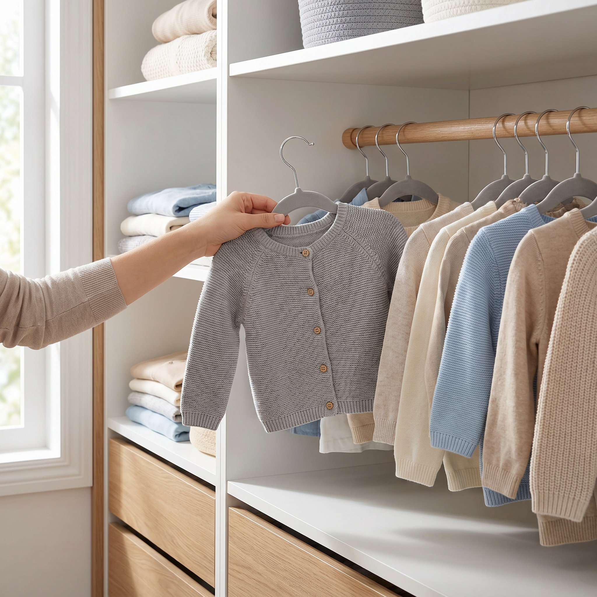 Beano Velvet Baby and Kids Hangers (Grey) 20 Pack
